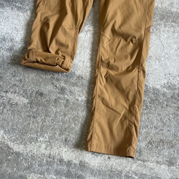 Prana Pants Womens 14 Halle Straight Hiking Stretch Quick Dry Gold Yellow RollUp - Picture 6 of 10